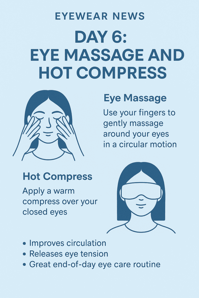 Day 6: Eye Massage and Hot Compress